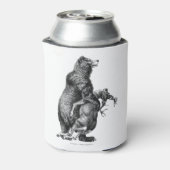 グリズリーベア狩りディアシンプルスケッチ 缶クーラー (缶裏面)