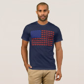 グリズリーベア米国国旗 Tシャツ (正面フル)