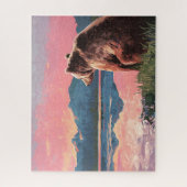 グリズリーベア絵を描レイクス ジグソーパズル (縦)