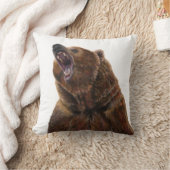 グリズリーベア絵画 – のアクリル クッション (ブランケット)