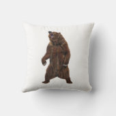 グリズリーベア絵画 – のアクリル クッション (裏面)