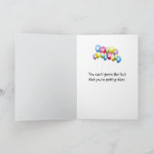 グリズリーベア誕生日ユーモア カード (内部)