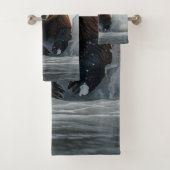 グリズリーベア魚釣りアット秋 バスタオルセット (インサイチュ)