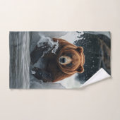 グリズリーベア魚釣りアット秋 バスタオルセット (ハンドタオル)