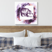 グリズリーベア キャンバスプリント (インサイチュ (寝室))