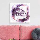 グリズリーベア キャンバスプリント (インサイチュ (リビング))