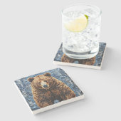 グリズリーベア ストーンコースター (横)