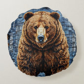 グリズリーベア ラウンドクッション (裏面)