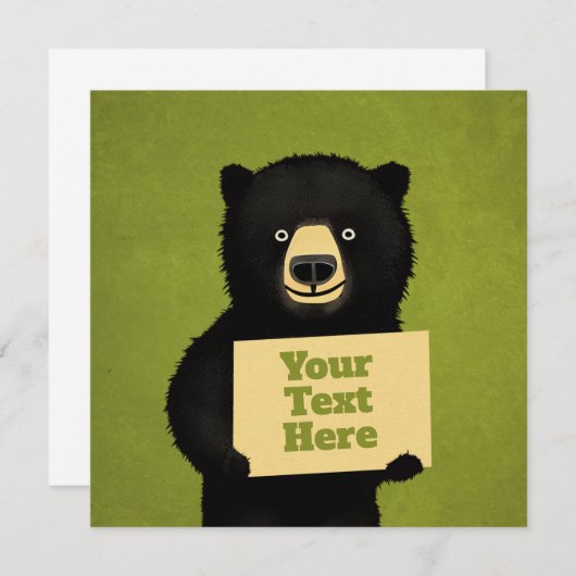 グリズリーベア 招待状 (正面/裏面)