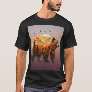 グリズリーベア 森 山 Tシャツ