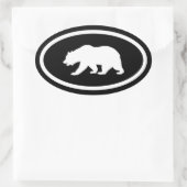 グリズリーベア 楕円形シール (バッグ)