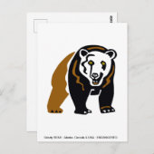 グリズリーベア – 絶滅危惧動物 – 自然- ポストカード (正面/裏面)