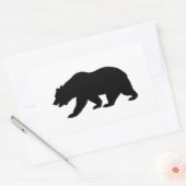 グリズリーベア 長方形シール (封筒)