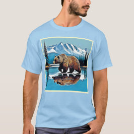グリズリーレイクの山の景色 Tシャツ