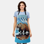 グリズリーレイクマウンテンビュー エプロン (着用した状態)