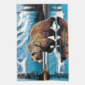 グリズリーレイクマウンテンビュー キッチンタオル (縦)