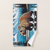 グリズリーレイクマウンテンビュー バスタオルセット (ハンドタオル)