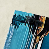 グリズリーレイクマウンテンビュー ビーチタオル (インサイチュ)