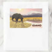 グリズリー池 長方形シール (バッグ)