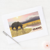 グリズリー池 長方形シール (封筒)