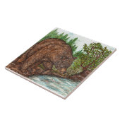 グリズリー魚釣り タイル (側面)