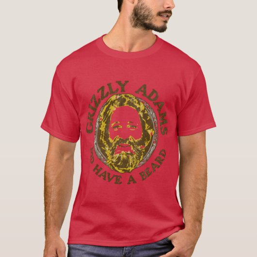 グリズリー・アダムズはひげを生やしていた Tシャツ (正面)