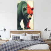 グリズリー キャンバスプリント (インサイチュ (寝室))