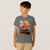 グリズリー・ベアー・アート食べ物を与えは恐れを感じない Tシャツ (正面フル)