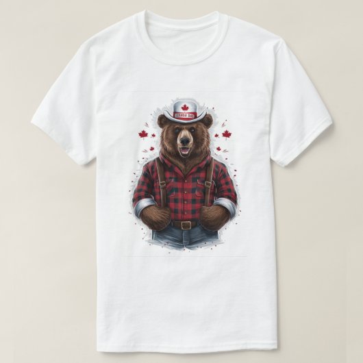 グリズリー・ベア・ランバージャック Tシャツ (デザイン正面)