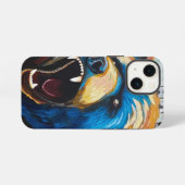 グリズリー・ペインティング - 野生動物アート iPhoneケース (裏面横)