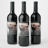 グリズリ遊ベア ワインラベル (ボトル)