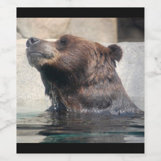 グリズリ遊ベア ワインラベル (シングルラベル)