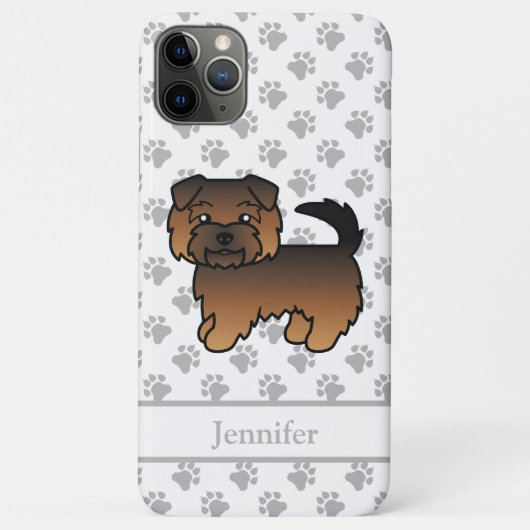 グリズル ノーフォークテリア カートゥーン 犬 名前 Case-Mate iPhoneケース (裏面)