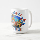 グリズ&グリル生まれ：バーガーのビールをふるいにかける コーヒーマグカップ (正面右)