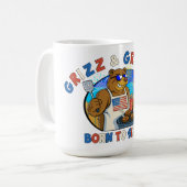 グリズ&グリル生まれ：バーガーのビールをふるいにかける コーヒーマグカップ (正面左)