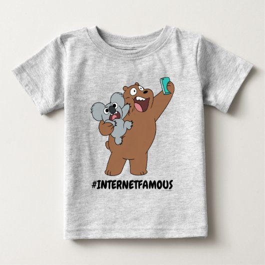 グリズ&ノムノーム – #InternetFamous ベビーTシャツ (正面)