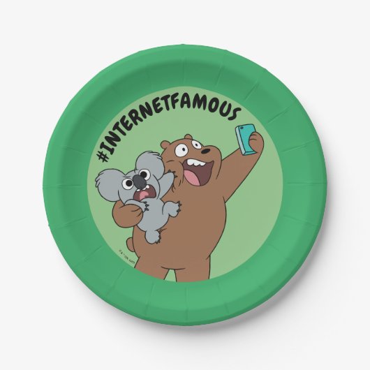 グリズ&ノムノーム – #InternetFamous ペーパープレート (正面)