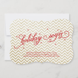 グリタリング金ゴールドホリデーソイレ招待状 招待状