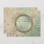 グリタリースターダストオングリーンティール(緑がかった色) 案内状 (正面/裏面)