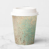 グリタリースターダストオングリーン誕生日 パーソナライズされた 紙コップ (裏面)