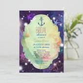 グリタリービーチヒトデ航海のブライダルシャワー 招待状 (スタンド正面)