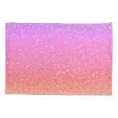 グリタリーピンクパープルグラデーションハッピーバースデー 枕カバー (裏面)