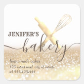 グリタリー転がズのピン&ウィスクシェフスクリプトベーカリー スクエアシール (正面)