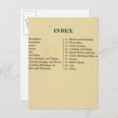 グリッグのアメリカの学校の地図 ポストカード (正面/裏面)