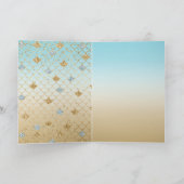 グリッジアクアマーメイドブルー金ゴールドスパークルグリッター      カード (内部)