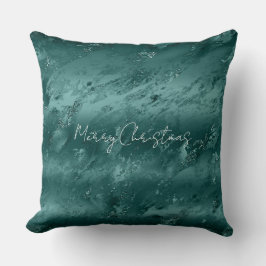 グリッジエメラルドグリーングラデーション大理石 クッション