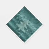 グリッジエメラルドグリーングラデーション大理石 スタンダードランチョンナプキン (角)