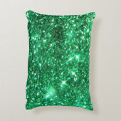 グリッジエメラルドグリーングリッター アクセントクッション (裏面(縦))