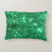 グリッジエメラルドグリーングリッター アクセントクッション (裏面)
