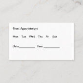 グリッジグラムヘアスタイリストアポイントメント名刺 名刺 (裏面)